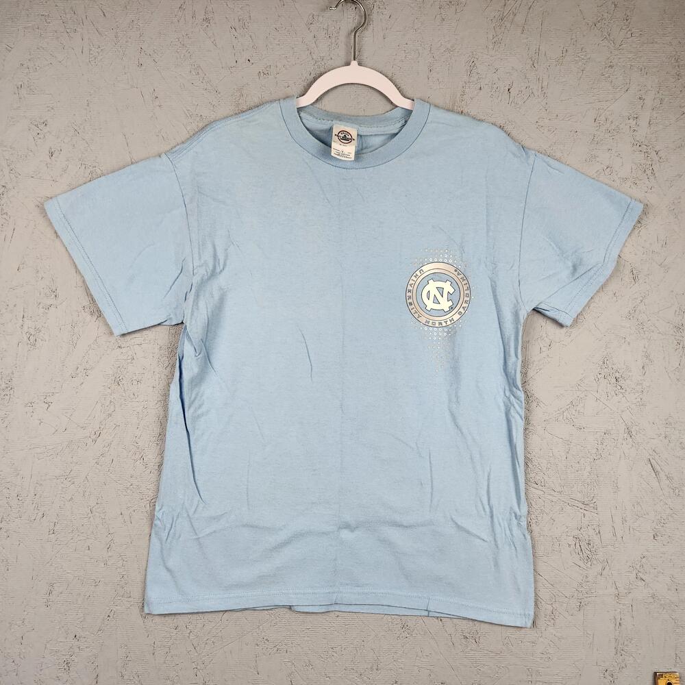Vintage North Carolina Tar Heels Shirt Mens Medium Blue NCAA Basketball Graphic